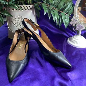 📌Calvin Klein Elegant Black Slingback Sandal